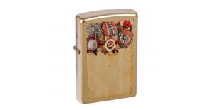 Зажигалка ZIPPO Советские ордена, с покрытием Gold Dust™, латунь/сталь, золотистая, 36x12x56 мм